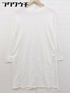 ◇ Simplicite シンプリシテェ 長袖 膝丈 Tシャツ ワンピース ホワイト レディース