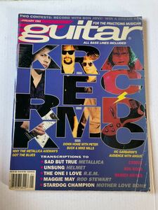 guitar 1993年1月号 US誌 送料込み メタリカ R.E.M. AC/DC ハムレット ロンウッド エクソダス ウォーレンヘインズ ギターマガジン