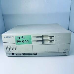 98-91 NEC PC-9821As/U2 HDD欠 486DX 33Mhz 640+3072 FDDよりMS-DOS6.20起動確認できました ピポ音確認