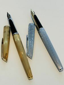 WATERMAN ウォーターマン 万年筆 ゴールドカラー ペン先18K & シルバーカラー ペン先 14K ２点おまとめ