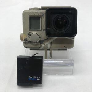 GoPro HERO3+ 本体のみ 1点　カモフラージュハウジング 1点　予備バッテリー 1点　動作未確認　中古　YS 4XO1