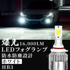 大人気 16000lm LED フォグランプ HB3 ホワイト