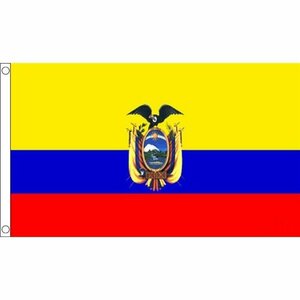 海外限定 国旗 エクアドル共和国 国章 特大フラッグ