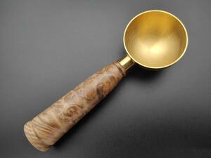 【FongLai Woodworks】銘木コーヒースプ－ン【黄金クスの瘤材】 コーヒーメジャーCOFFEE SCOOP　