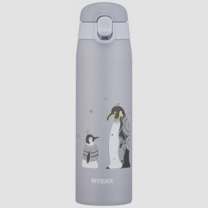 送料無料★タイガー魔法瓶 水筒 500ml マグ ステンレスボトル ワンタッチ 軽量 ペンギン(グレー)