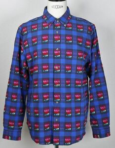 19SS Supreme Buffalo Plaid Shirt Royal Size Medium シュプリーム フラワー チェック シャツ b7765