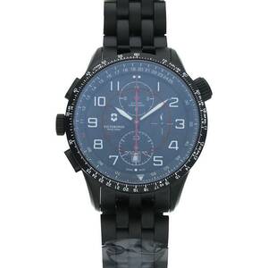 ヴィクトリノックス VICTORINOX 241742 / Swiss Army スイスアーミーブラックスチール腕時計 中古 BS99