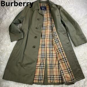 Burberry バーバリー 玉虫色 ステンカラーコート ノバチェック