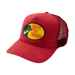 Bass Pro Shops Multicolored Throwback Mesh-Back Woodcut Cap - Antique Red/Cardinal バスプロショップス キャップ 帽子