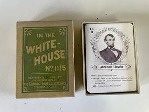 トランプ　In the White house　No.1115　CINCINNATI U.S.A 　レトロ　アンティーク　　1896年　　CARD GAME 1115~FIRESIDE GAME CO