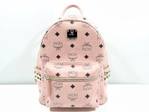 MCM Stark エムシーエム スターク ヴィセトス サイドスタッズ ミニリュック ピンク 5109C リュックサック ☆P