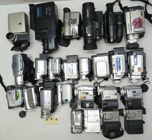 M322E ビデオカメラ 大量 ２５台 SONY DCR- TRV900 20 PC120 Panasonic NV-DJ1 DJ100 Victor Carl Zeiss LEICA HD SD 3CCD 等 ジャンク