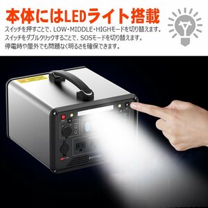 GOODGOODS ポータブル電源 大容量 1000W 1280Wh キャンプ アウトドア 蓄電池 家庭用発電機 AC/DC/USB出力 車中泊 純正弦波 防災グッズ