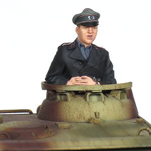 [177] 完成品 1/35 フィギュア WW2 ドイツ軍 ドイツ兵 陸軍 戦車兵 コマンダー Painted and Built Figure 50mm
