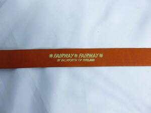 英国製 FAIRWAY レザーグリップ タン(茶色) 2.4cm x 125cm