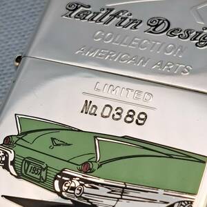 1円～ zippo 美品 LIMITED EDITION №0389 限定品 1957 キャデラック エルドラド アメ車 1999年製 シルバー ジッポー USA ZC49