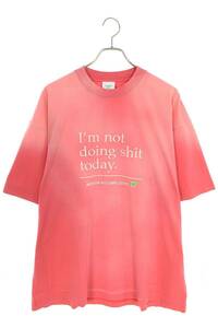 ヴェトモン VETEMENTS 23SS UE63TR320P サイズ:XS NotDoingShitTodayオーバーサイズTシャツ 新古品 SB01