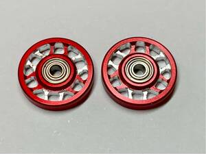 ■■ CNC加工 13mm オールアルミベアリングローラー (レッド) TYPE-13BX 正規品加工 ■■