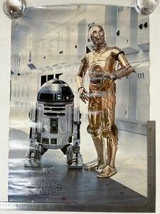 27 STAR WARS 映画 ポスター 1977 スターウォーズ 当時物 C-3PO R2-D2 コレクション