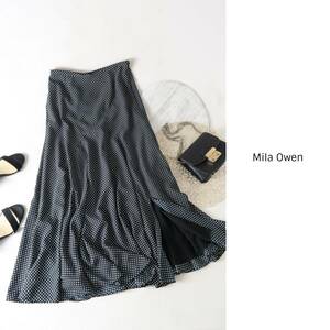 2021年☆ミラオーウェン Mila Owen☆洗える 切り替えデザインスリットナロースカート 1サイズ☆M-S 1798