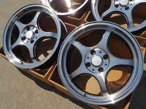 ★新作★16inch 6J+45 4H100 新品 FN01R-C STV 人気 深リム 逆ゾリ 5本スポーク1台分 タイヤset可能 AQUA VITZ COROLLA FIT SWIFT Dクリア