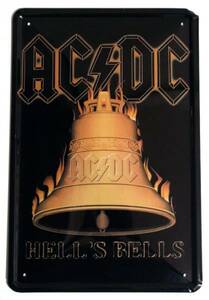 ★送料無料★【ブリキ看板】AC/DC★エーシーディーシー★ハードロック★HELL