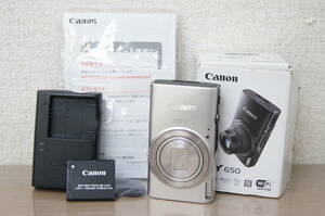 Canon/キャノン IXY 650 PC2274 コンパクトデジタルカメラ デジカメ シルバー　//充電器×1 バッテリー×1 1J555