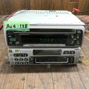 AV4-138 激安 カーステレオ SANYO FT-500 CDF-P100 9F422379 カセット FM/AM 本体のみ 簡易動作確認済み 中古現状品