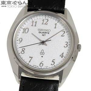 101720110 1円 セイコー SEIKO QT 38クォーツ 38-7030 シルバー SS レザー スノーフレーク ダイヤモンドダスト 腕時計 メンズ クォーツ式