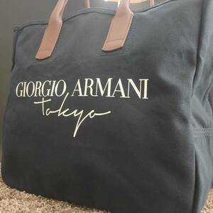 1円~【未使用級】ジョルジオアルマーニ GIORGIO ARMANI ビジネスバッグ メンズ トートバッグ ブリーフ 肩掛け A4 PC 書類鞄 キャンバス