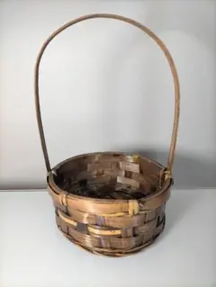竹細工　竹籠　花器　花瓶　手つきカゴ　かご　バスケット　インテリア　伝統工芸品