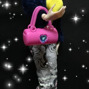 02 1/6ドール バービー 人形 フィギュア カスタムドール 撮影用 小物 鞄 ハンドバッグ A ピンク