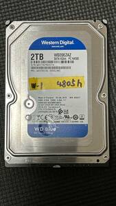 2TB　使用4805時間　WesternDigital　WD20EZAZ　送料無料