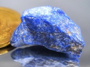 13.94ct 新品・非加熱未処理・極上の藍ブルー・天然ラピスラズリ原石 アフガニスタン産