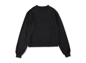 新品 (WIND AND SEA) EMBOSSED CREW NECK (UNISEX) Black ウィンダンシー エンボス クルーネック スウェット シャツ ブラック サイズXL