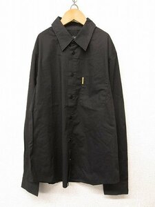 k6255：アルマーニジーンズ ARMANI JEANS 長袖シャツ L ストレッチシャツ ドレスシャツ 黒ブラック/メンズ紳士：35