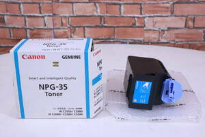 Canon NPG-35 Toner コピー機用 トナーカートリッジ シアン GENUINE 日本製 未使用 長期保管現状品■(F8031)
