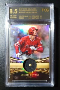 【7/25】Topps Gold Label 2019 大谷翔平 Golden Prospects Relic 金塊入りカード ロサンゼルス・ドジャース エンゼルスサインなし