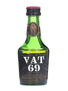 【ミニチュアボトル】バット69 VAT69 スコッチ ウイスキー 箱なし 48ml 43％　KBM1135