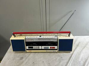 （30）National ダブルラジカセ RX-FW50 AM FM シティポップ 昭和レトロ 希少 レア 当時物 ※コードなし