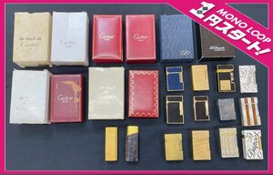 【6MI沢03006F】★１円スタート★喫煙具★ローラーガスライター★おまとめ20本以上★カルティエ★Cartier★現状品★デュポン★S.T.Dupont★