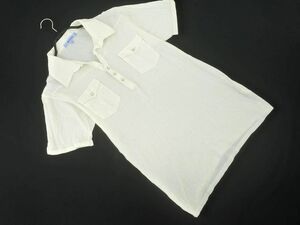 ネコポスOK ABAHOUSE アバハウス スナップボタン ポロシャツ size2/オフホワイト ■◆ ☆ dgc6 メンズ