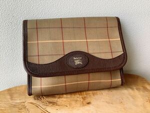 【OLD BURBERRY】BURBERRYS　ヴィンテージバーバリー　ポーチ　クラッチバッグ