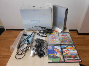 25094 SONY PS2 SCPH-50000 TSS Play Station 2 プレステ2 ゲームソフト4個付 譲渡・中古品 通電確認済み 箱 説明書付き