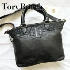 ✨美品✨2way　Tory Burch 　ショルダーバッグ　黒　本革　サッチェル