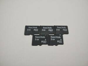 5枚セット　2GB　SanDisk　microSDカード　フォーマット済み　メモリーカード