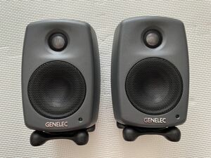 送料無料 美品 即決 連番ペア 元箱や付属品有り Genelec 6010A スタジオ向け 小型パワードモニタースピーカー ジェネレック