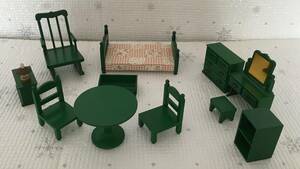シルバニアファミリー　緑の家具