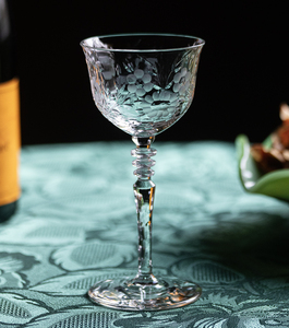 1940年代 リビー クリスタル ロックシャープ フラワー＆リーフ エッチング リキュール カクテルグラス バーグラス 酒 アンティーク