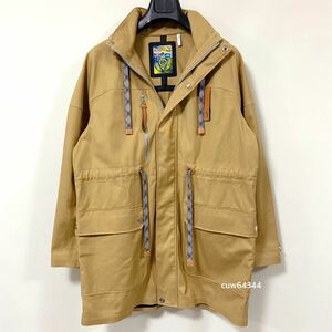 完全正規品 極美品 50 XL LOEWE ロエベ ロングパーカー コート フィールド ジャケット コットンキャンバス レザーディテール ブランドタグ